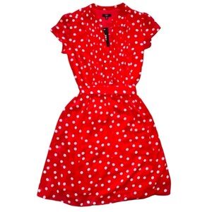 JBS Red & White Polka Dot Dress Size 10